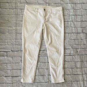 American Eagle stretch women 12 cotton blend jegging jeans white